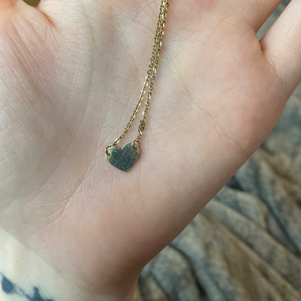 14k Gold Dainty heart Necklace